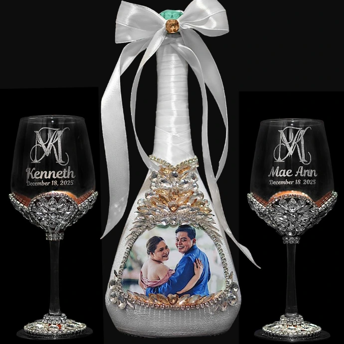 Custom Wedding Glassware & Tableware by Squizzy