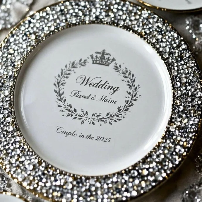 Custom Wedding Glassware & Tableware by Squizzy