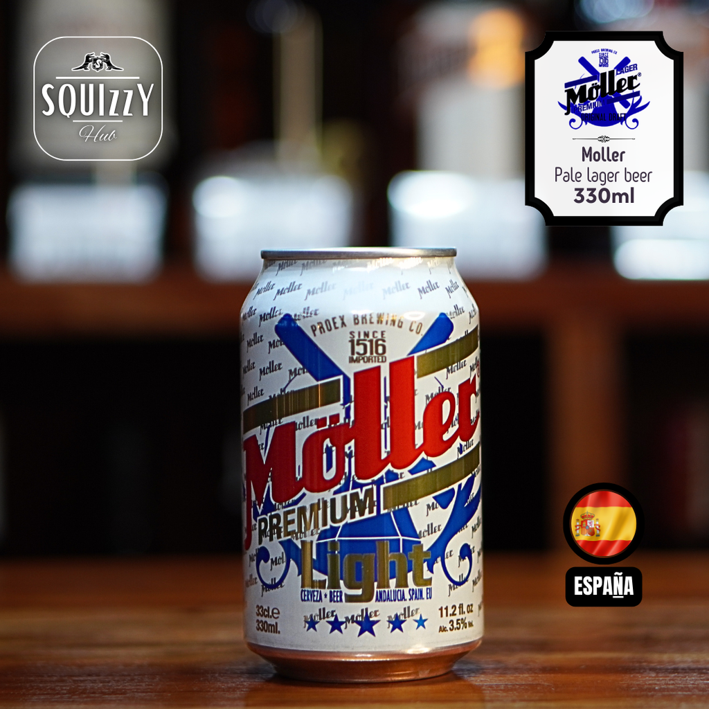 Moller Premium Light lager beer 330ml