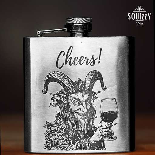 Hip flask 6oz designed CHEERS